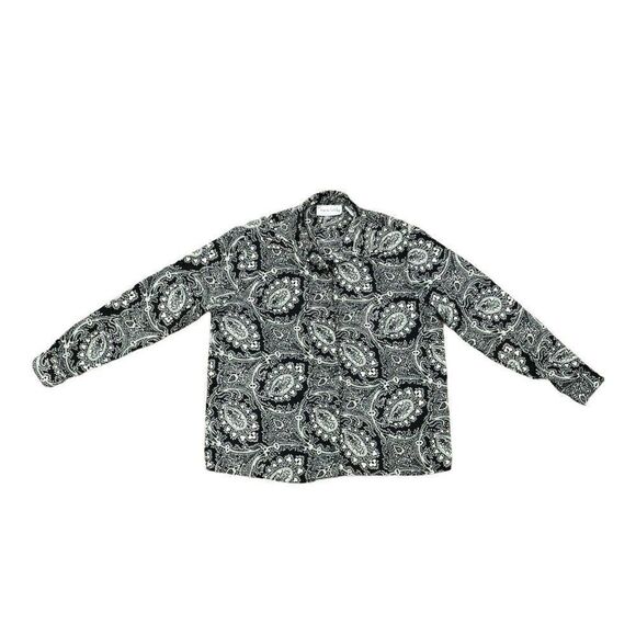 Diane Von Furstenberg Color Authority Womens S/M Paisley Semi-Sheer Retro Blouse - Picture 1 of 10